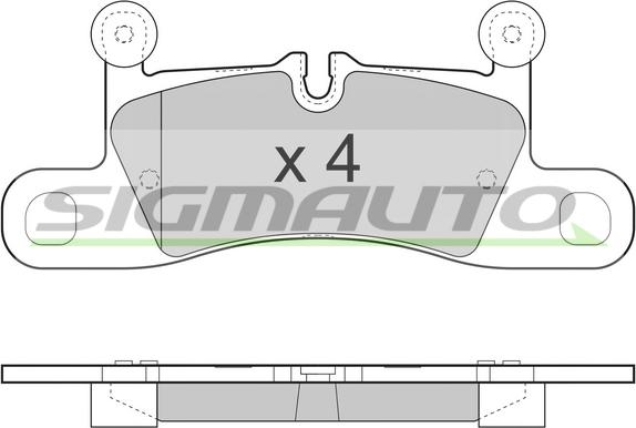 SIGMAUTO SPB459 - Гальмівні колодки, дискові гальма avtolavka.club