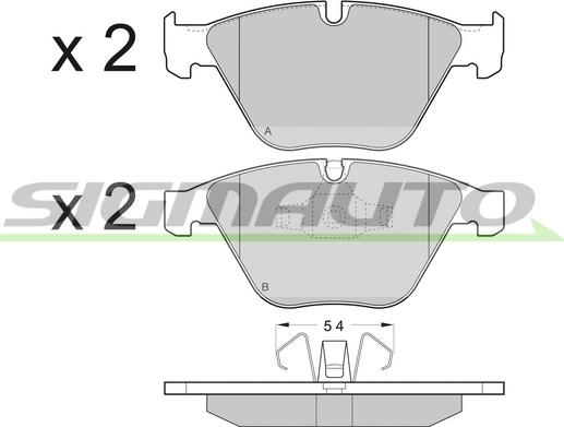 SIGMAUTO SPB403 - Гальмівні колодки, дискові гальма avtolavka.club