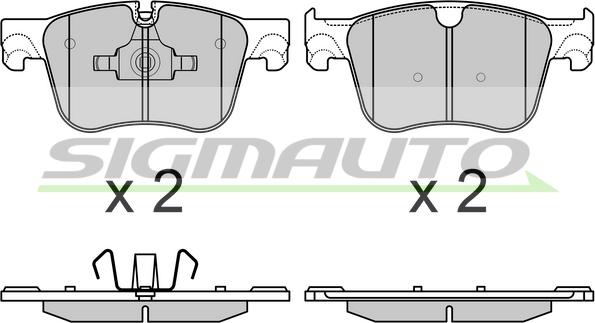 SIGMAUTO SPB598 - Гальмівні колодки, дискові гальма avtolavka.club