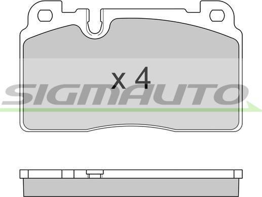 SIGMAUTO SPB592 - Гальмівні колодки, дискові гальма avtolavka.club