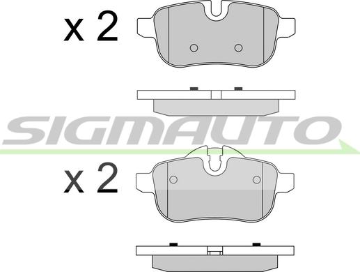 SIGMAUTO SPB581 - Гальмівні колодки, дискові гальма avtolavka.club