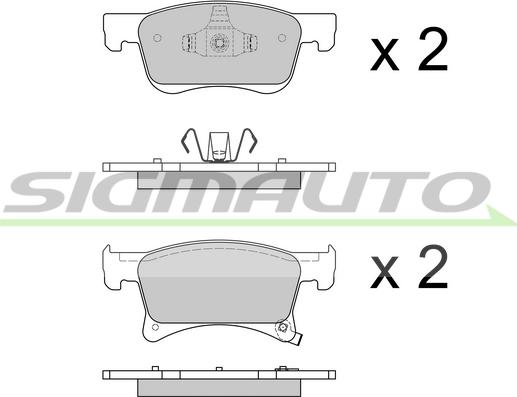 SIGMAUTO SPB644 - Гальмівні колодки, дискові гальма avtolavka.club