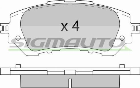 SIGMAUTO SPB607 - Гальмівні колодки, дискові гальма avtolavka.club