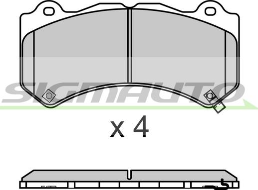 SIGMAUTO SPB670 - Гальмівні колодки, дискові гальма avtolavka.club