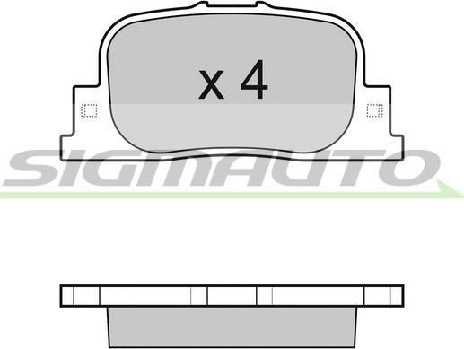 SIGMAUTO SPB063 - Гальмівні колодки, дискові гальма avtolavka.club