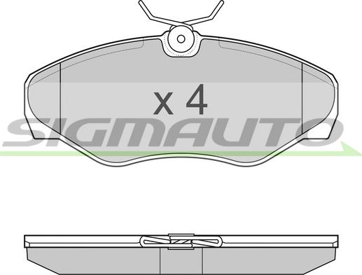 SIGMAUTO SPB012TR - Гальмівні колодки, дискові гальма avtolavka.club