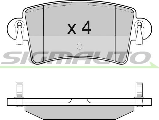 SIGMAUTO SPB074TR - Гальмівні колодки, дискові гальма avtolavka.club