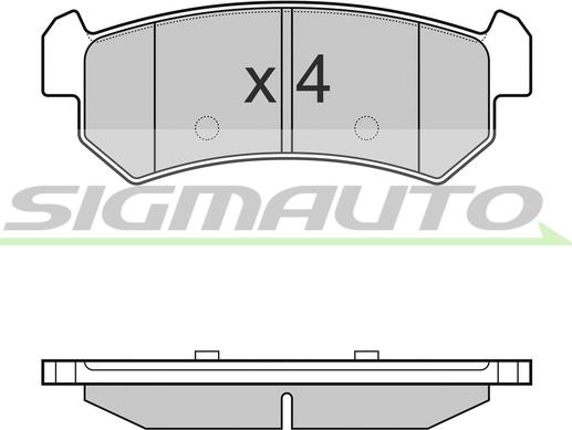 SIGMAUTO SPB148 - Гальмівні колодки, дискові гальма avtolavka.club