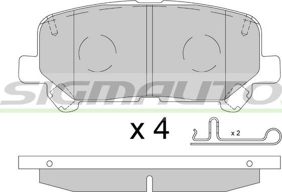 SIGMAUTO SPB890 - Гальмівні колодки, дискові гальма avtolavka.club