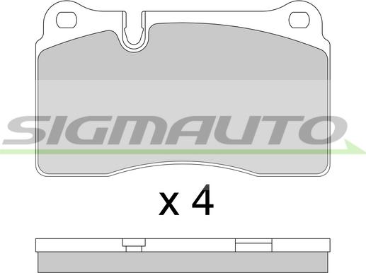 SIGMAUTO SPB815 - Гальмівні колодки, дискові гальма avtolavka.club