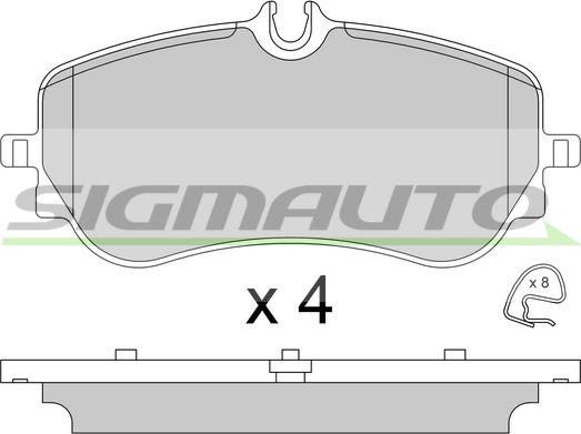 SIGMAUTO SPB836 - Гальмівні колодки, дискові гальма avtolavka.club