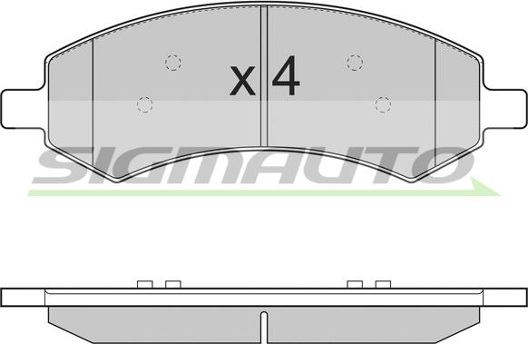 SIGMAUTO SPB310 - Гальмівні колодки, дискові гальма avtolavka.club