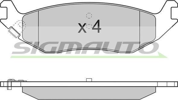 SIGMAUTO SPB311 - Гальмівні колодки, дискові гальма avtolavka.club