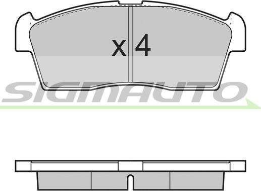 SIGMAUTO SPB380 - Гальмівні колодки, дискові гальма avtolavka.club