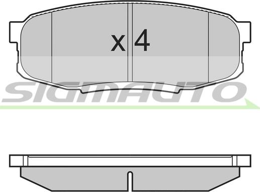 SIGMAUTO SPB382 - Гальмівні колодки, дискові гальма avtolavka.club