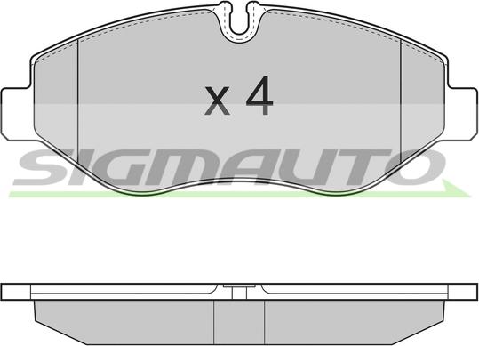 SIGMAUTO SPB324 - Гальмівні колодки, дискові гальма avtolavka.club