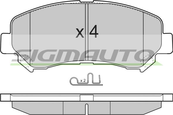 SIGMAUTO SPB321 - Гальмівні колодки, дискові гальма avtolavka.club