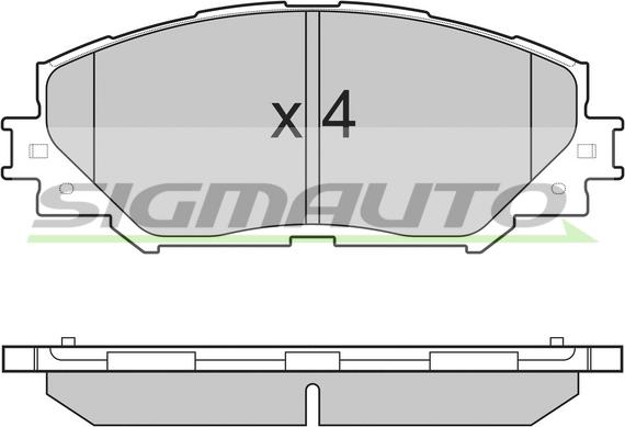 SIGMAUTO SPB251 - Гальмівні колодки, дискові гальма avtolavka.club