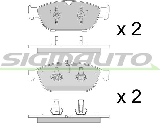 SIGMAUTO SPB795 - Гальмівні колодки, дискові гальма avtolavka.club