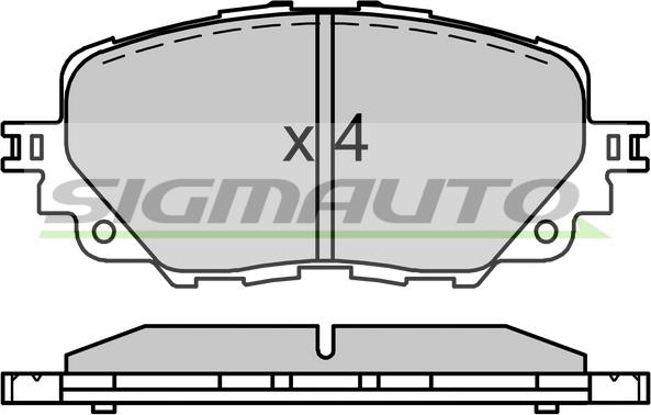 SIGMAUTO SPB750 - Гальмівні колодки, дискові гальма avtolavka.club