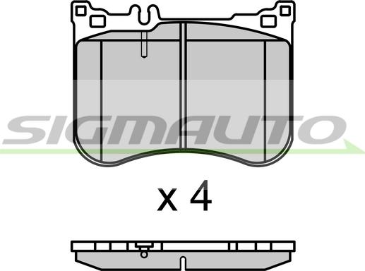 SIGMAUTO SPB712 - Гальмівні колодки, дискові гальма avtolavka.club
