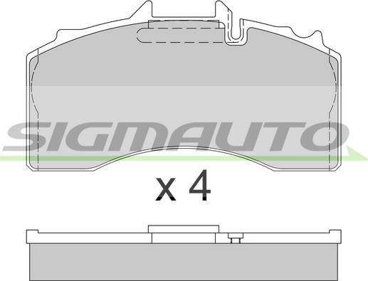 SIGMAUTO SPT340 - Гальмівні колодки, дискові гальма avtolavka.club