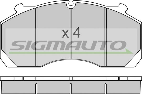 SIGMAUTO SPT304 - Гальмівні колодки, дискові гальма avtolavka.club