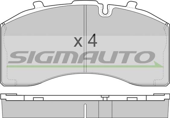 SIGMAUTO SPT330 - Гальмівні колодки, дискові гальма avtolavka.club