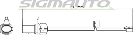 SIGMAUTO WI0946 - Сигналізатор, знос гальмівних колодок avtolavka.club