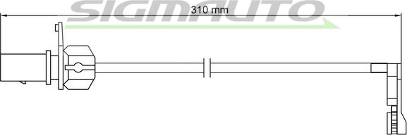 SIGMAUTO WI0954 - Сигналізатор, знос гальмівних колодок avtolavka.club