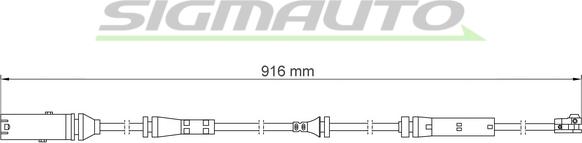 SIGMAUTO WI0924 - Сигналізатор, знос гальмівних колодок avtolavka.club