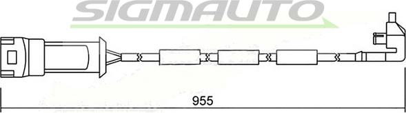 SIGMAUTO WI0510 - Сигналізатор, знос гальмівних колодок avtolavka.club