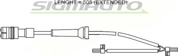 SIGMAUTO WI0577 - Сигналізатор, знос гальмівних колодок avtolavka.club