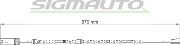 SIGMAUTO WI0694 - Сигналізатор, знос гальмівних колодок avtolavka.club