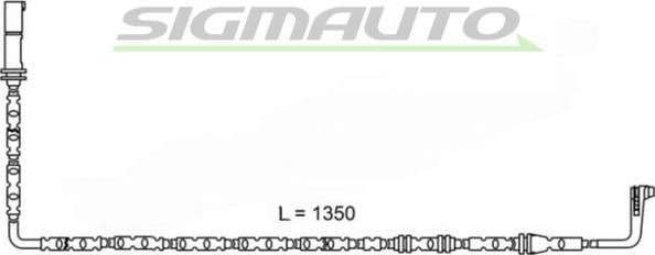 SIGMAUTO WI0680 - Сигналізатор, знос гальмівних колодок avtolavka.club