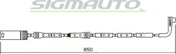 SIGMAUTO WI0635 - Сигналізатор, знос гальмівних колодок avtolavka.club