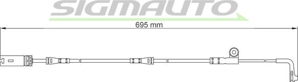 SIGMAUTO WI0636 - Сигналізатор, знос гальмівних колодок avtolavka.club