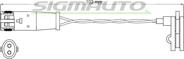 SIGMAUTO WI0631 - Сигналізатор, знос гальмівних колодок avtolavka.club