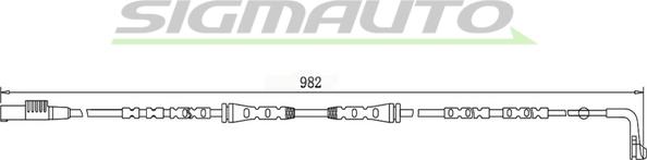 SIGMAUTO WI0679 - Сигналізатор, знос гальмівних колодок avtolavka.club