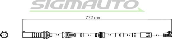 SIGMAUTO WI0809 - Сигналізатор, знос гальмівних колодок avtolavka.club