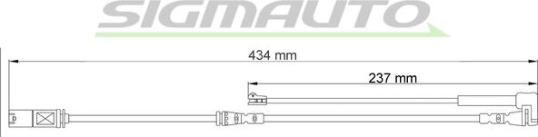 SIGMAUTO WI0801 - Сигналізатор, знос гальмівних колодок avtolavka.club