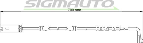 SIGMAUTO WI0716 - Сигналізатор, знос гальмівних колодок avtolavka.club