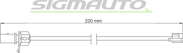 SIGMAUTO WI0780 - Сигналізатор, знос гальмівних колодок avtolavka.club