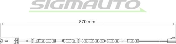 SIGMAUTO WI0774 - Сигналізатор, знос гальмівних колодок avtolavka.club