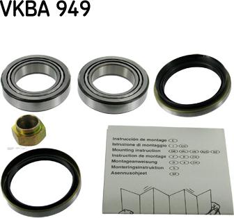 SKF VKBA 949 - Комплект підшипника маточини колеса avtolavka.club