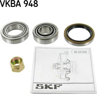 SKF VKBA 948 - Комплект підшипника маточини колеса avtolavka.club