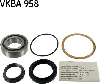 SKF VKBA 958 - Комплект підшипника маточини колеса avtolavka.club