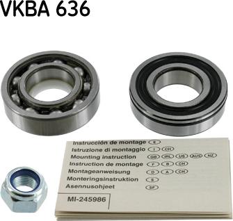 SKF VKBA 636 - Комплект підшипника маточини колеса avtolavka.club