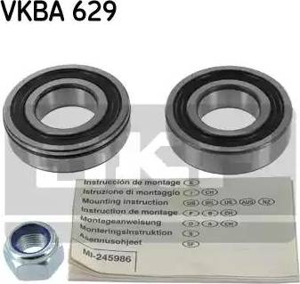 SKF VKBA 629 - Комплект підшипника маточини колеса avtolavka.club