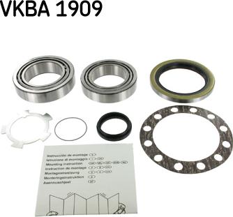 SKF VKBA 1909 - Комплект підшипника маточини колеса avtolavka.club